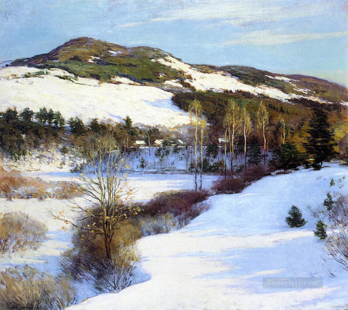 コーニッシュヒルズの風景 ウィラード・リロイ・メトカーフ油絵